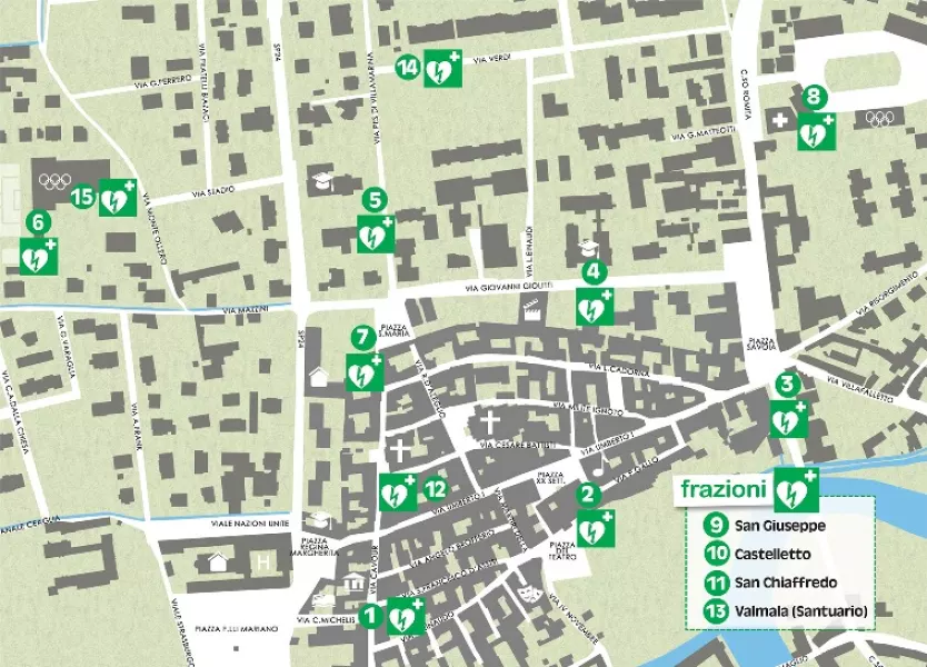 La mappa delle postazioni DAE