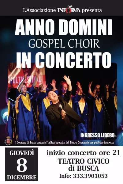 La locandina del concerto gospel