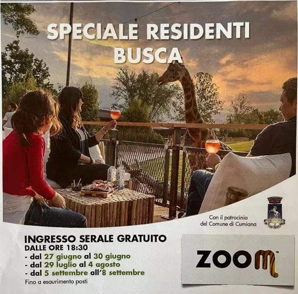 Ingressi serali gratuiti riservati ai buschesi al bioparco Zoom di Cumiana