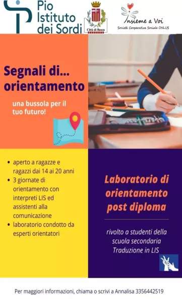 Tre incontri di formazione e informazione per ragazzi dai 14 ai 20 anni, il primo dei quali si è tenuto sabato scorso e i prossimi due si terranno sabato 30 aprile e sabato 7 maggio, dalle 14 alle 16, nei locali comunali utilizzati per il doposcuola di via Carletto Michelis 2