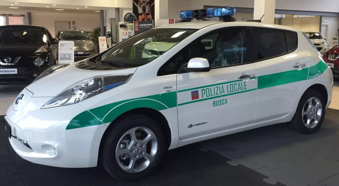 La Nissan Leaf Acenta totalmente elettrica da oggi in dotazione alla Polizia locale