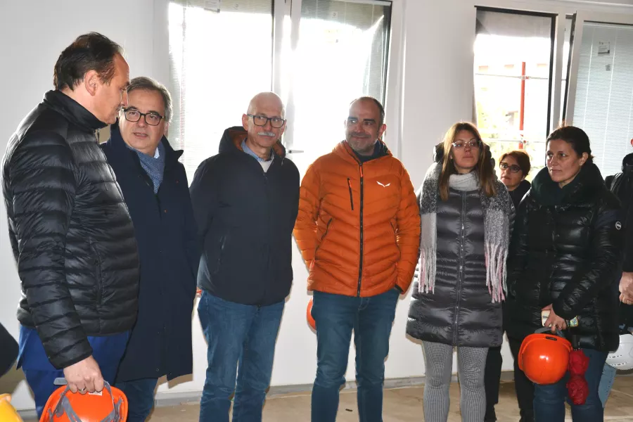 Il presidente della Regione Alberto Cirio, il sindaco Marco Gallo e gli assessori Ezio Donadio, Diego Bressi, Beatrice Aimar, Lucia Rosso