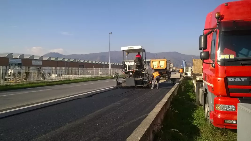 Il cantiere della pista ciclopedonale 