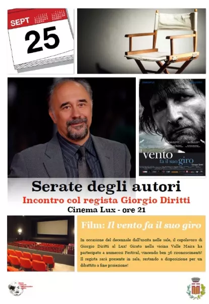 Venerdì 25 settembre serata con il regista Giorgio Diritti 