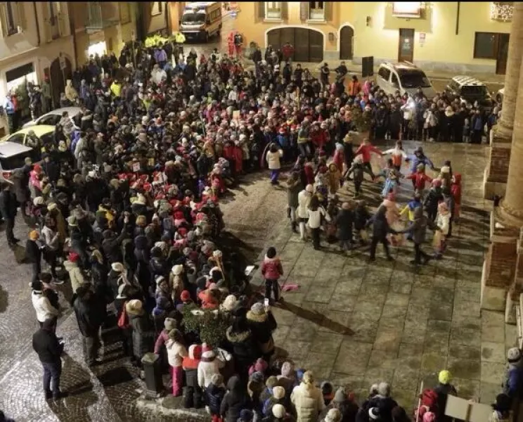 Lo spettacolo in piazza della Rossa