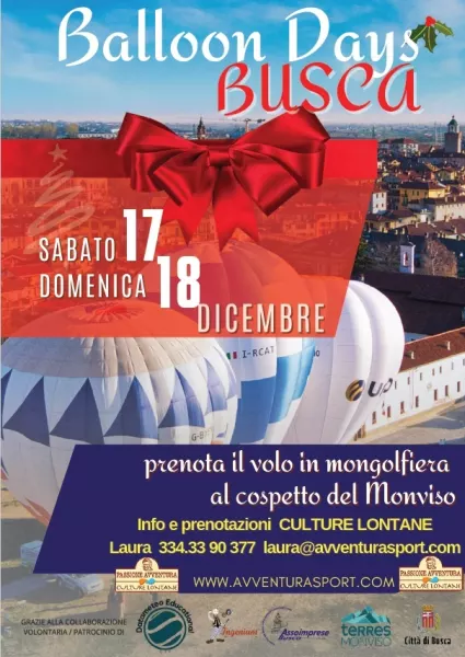 Sabato 17 e domenica 18 dicembre voli in mongolfiera dal parco-museo