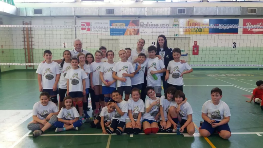 I mini-atleti buschesi ieri al concentramento di Cuneo