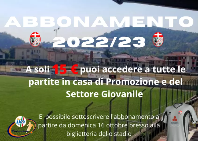 Il Busca Calcio offre ai suoi tifosi una promozione speciale per ospitarli sempre più numerosi allo stadio nelle partite casalinghe