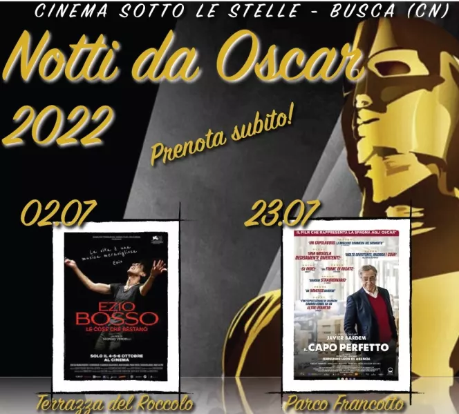 Ritorna per la nona edizione  “Notti da Oscar - cinema sotto le stelle”, organizzato dal circolo Méliès con un doppio appuntamento in altrettante location di grande fascino e suggestione: il castello del Roccolo e il parco Francotto