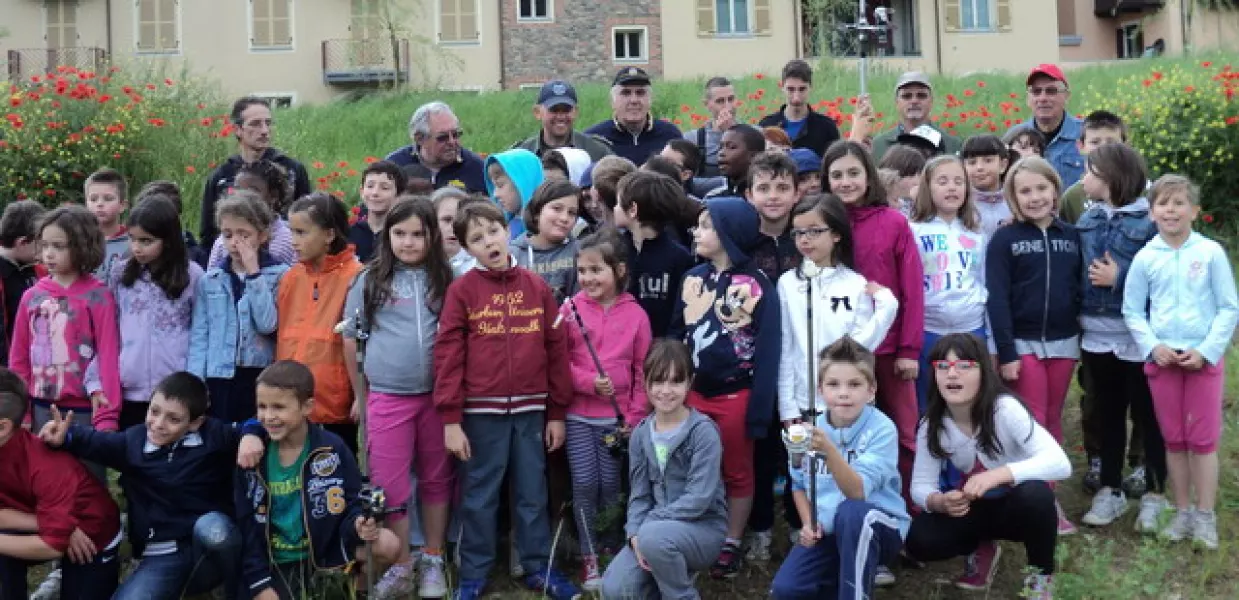 Il gruppo che ha partecipato al corso di pesca facilitata