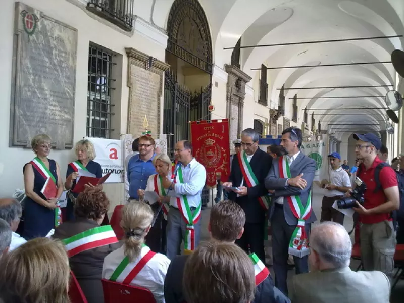 Il Movimento dei Sindaci in una delle passate  manifestazioni 