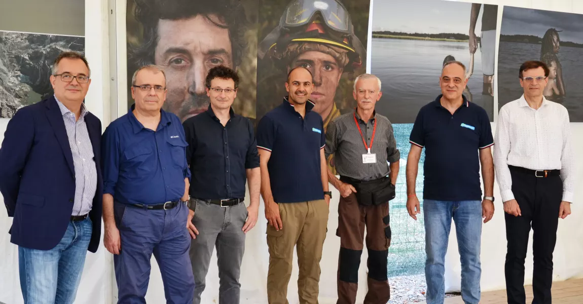 Il sindaco Marco Gallo con gli organizzatori e i relatori della Giornata della Meteorologia