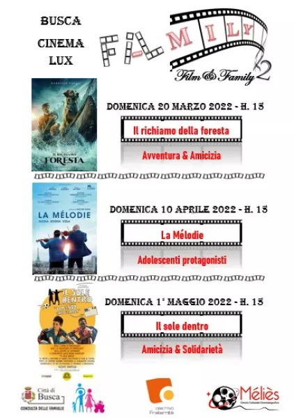 Film&Family, tre film per ragazzi alla domenica pomeriggio