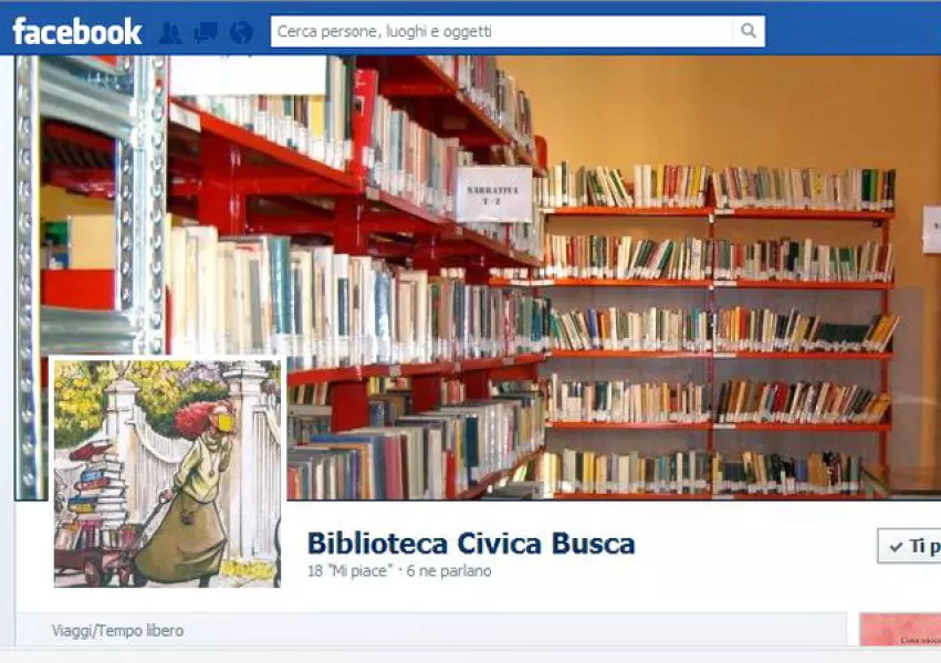 La biblioteca comunale è su Facebook. E’ possibile accedervi digitando BIBLIOTECA CIVICA BUSCA e cliccare su Mi Piace