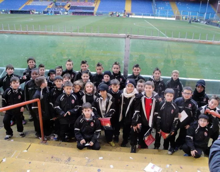 I Pulcini e gli Esordienti buschesi allo stadio Marassi di Genova