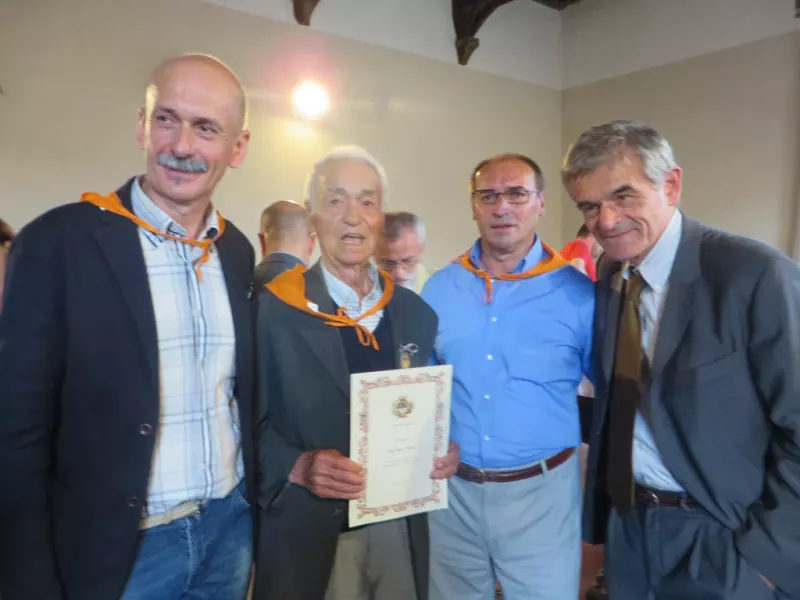 Carlo Rosso, al centro, con Ezio Donadio, Mario Berardo, Sergio Chiamparino