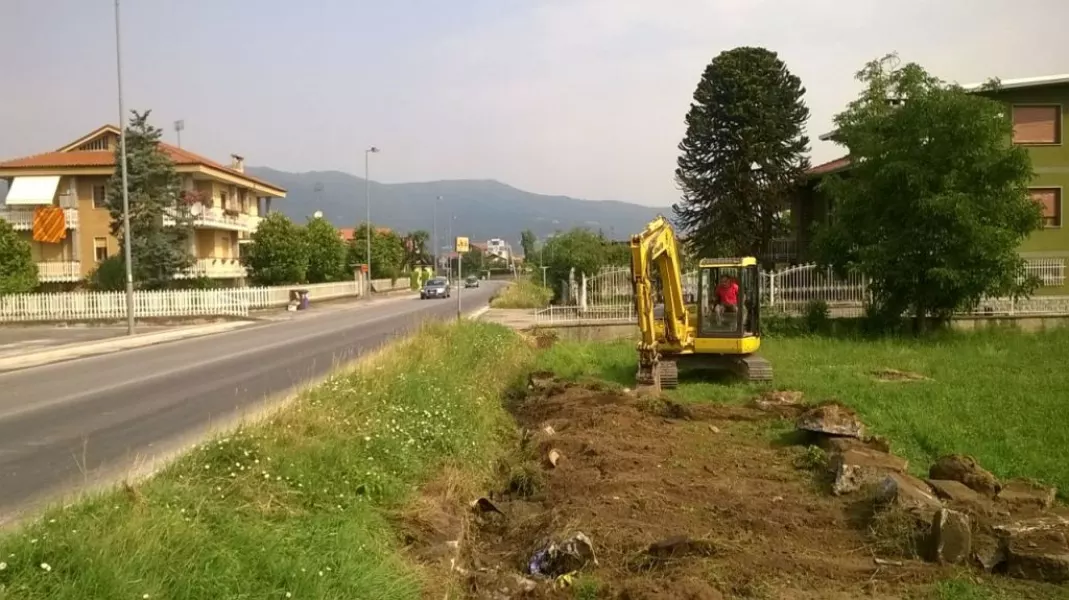 Il cantiere aperto questa mattina