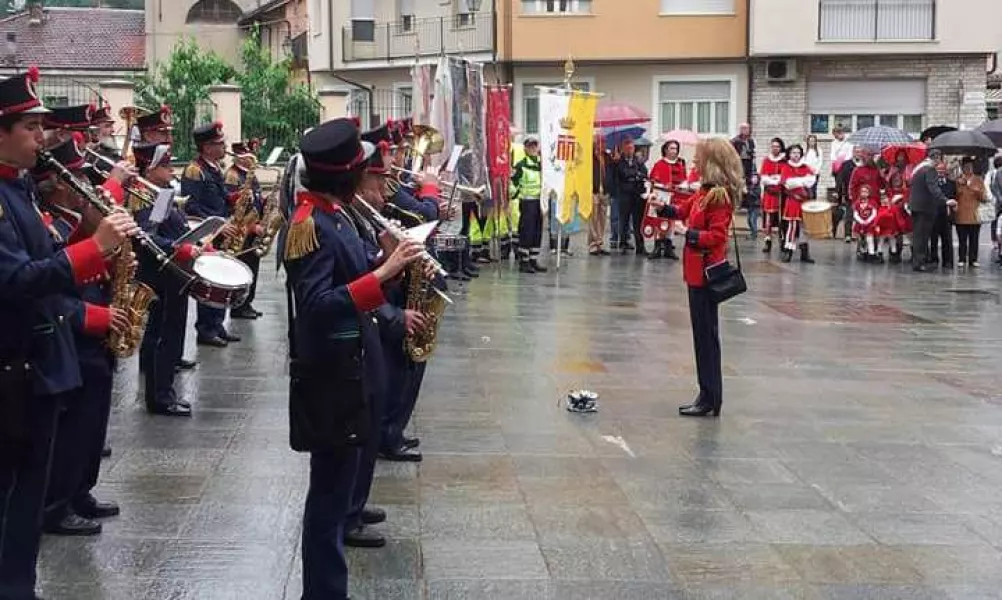 Il gonfalone di Busca lla Festa provinciale dei Donatori di sangue