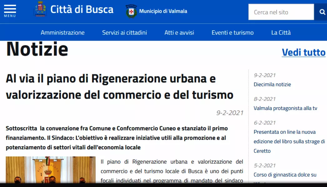 Negli anni, il sito istituzionale si è evoluto, realizzando le istanze online e lo sportello unico digitale, ma da sempre è un’opportunità di informazione per i cittadini non soltanto per note di pubblica utilità e per le attività amministrative, ma anche  per le iniziative delle associazioni di volontariato e degli enti no profit che lavorano  a favore del territorio