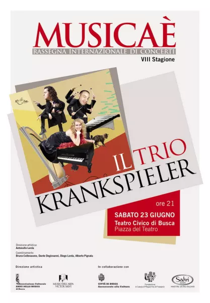 La locandina dello spettacolo del Trio Krankspieler