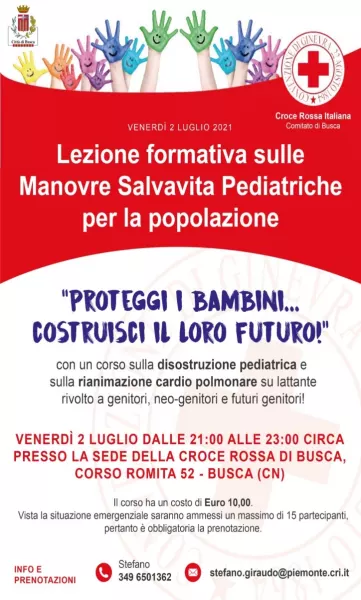 Venerdì 2 luglio lezione formativa sulle manovre salvavita pediatriche 