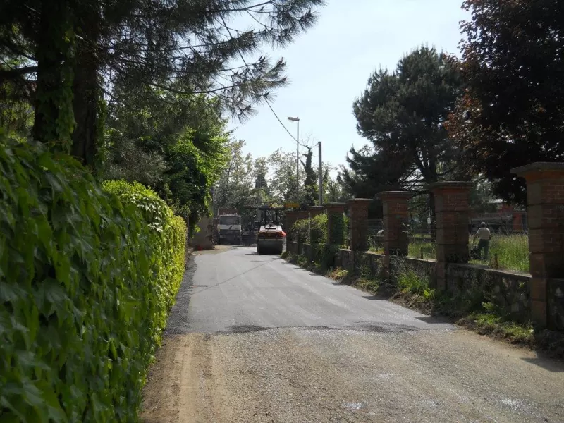 Bitumatura in strada di San Quintino