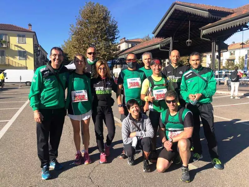 Il gruppo dei buschesi al Trail del Moscato