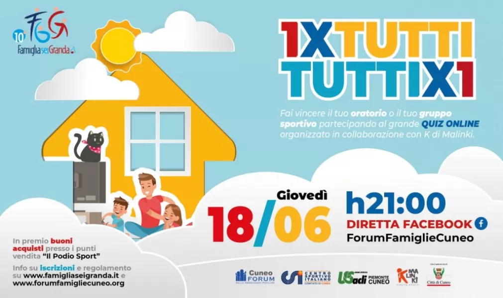 Da domani è attivo online il gioco 1XTutti-TuttiX1