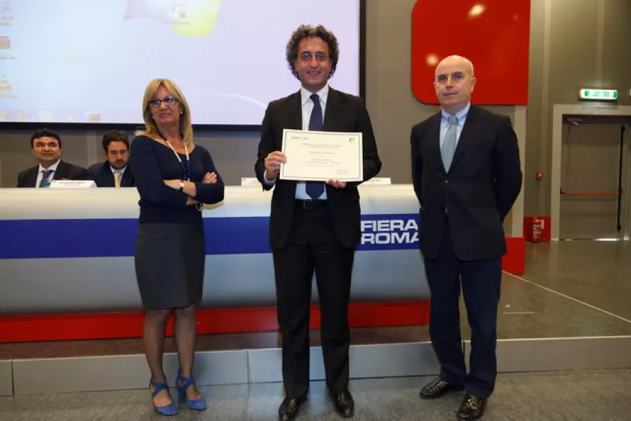 L'assessore Giuseppe Delfino ha ritirato il premio