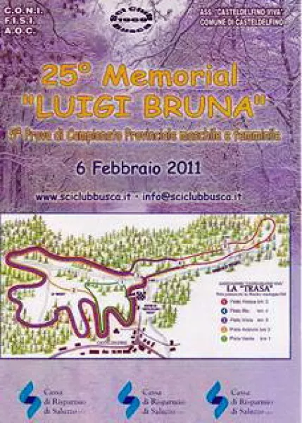 Il 25° Trofeo Bruna fa parte del calendario FisiAoc. A margine della gara si allestisce una manifestazione semi–agonistica riservata ai corsisti non agonisti di tutti gli sci club ed accompagnatori. Per partecipare è sufficiente presentarsi almeno un’ora prima della partenza, prevista alle 11.30 circa, al termine del Trofeo