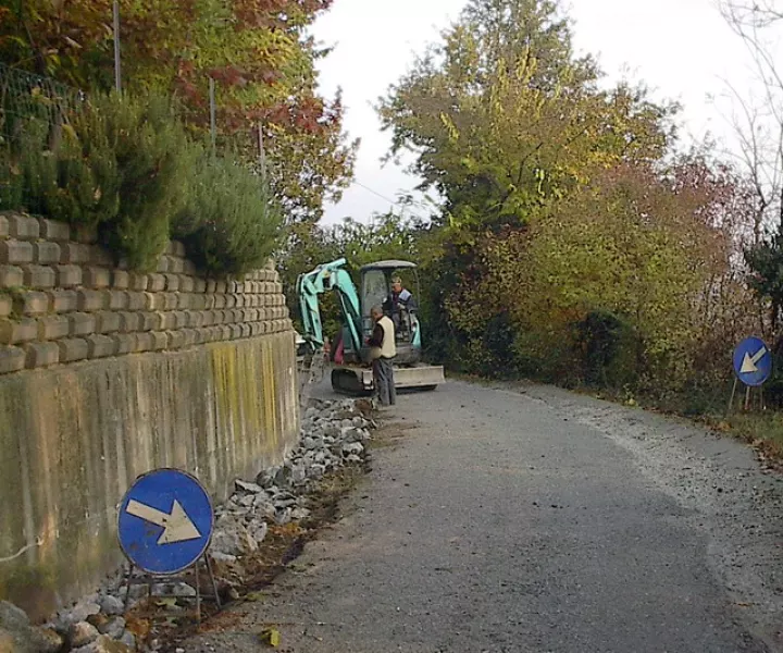 Strada chiusa al traffico in orario diurno