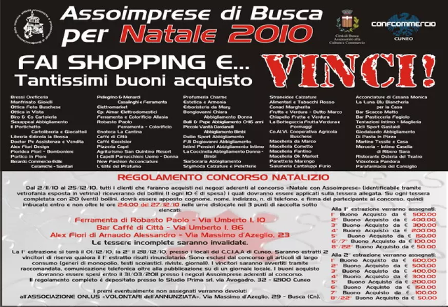 Da oggi il concorso Fai shopping e vinci!