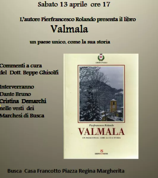 Sabato si presenta un libro su Valmala