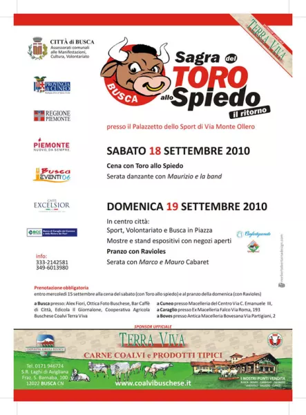 BUSCA EVENTI: Locandina Toro