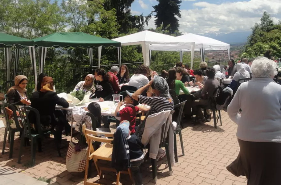 Il pranzo nel giardino di Villa Ferrero