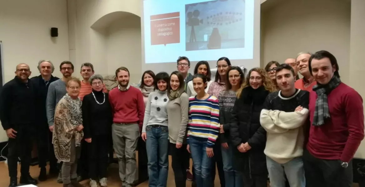 I due buschesi con i colleghi che hanno partecipato al corso organizzato dall'Alta scuola in media, comunicazione e spettacolo presso l'università Cattolica del Sacro Cuore di Milano