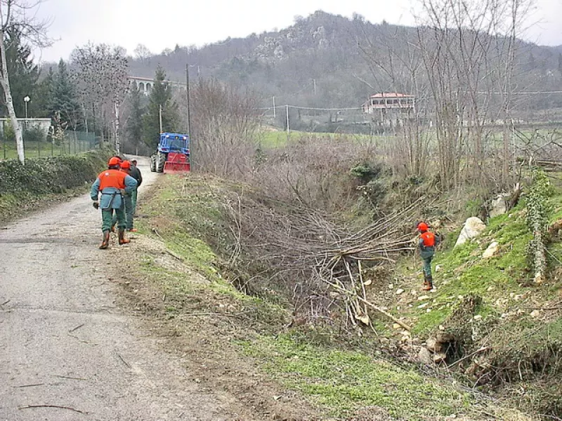 Intervento di  pulizia dei rivali in collina