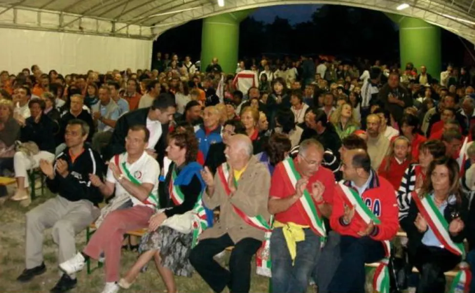 Un momento della serata finale edizione 2009 delle Olimpiadi dei Comuni