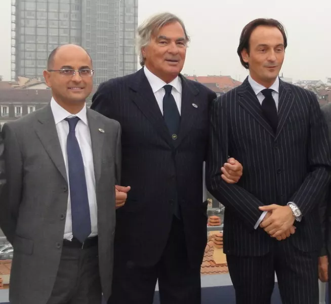 Il sindaco Luca Gosso con Gian Francesco Lupatelli, presidente Aces Europe, e Alberto Cirio, assessore regionale allo Sport