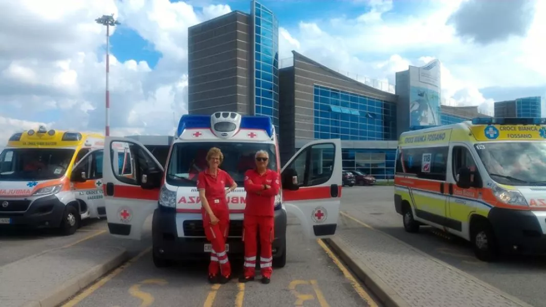 Anche un equipaggio della Cri di Busca alla simulazione di incidente all'ereoporto di Levaldigi