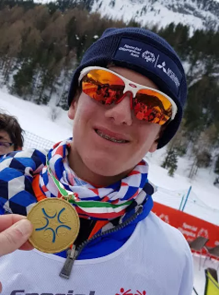 Mattia Culasso campione italiano M6 di sci nordico Special Olympics