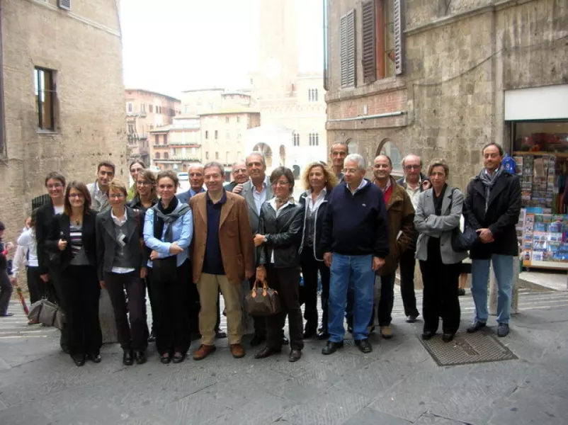 La delegazione in visita a Siena