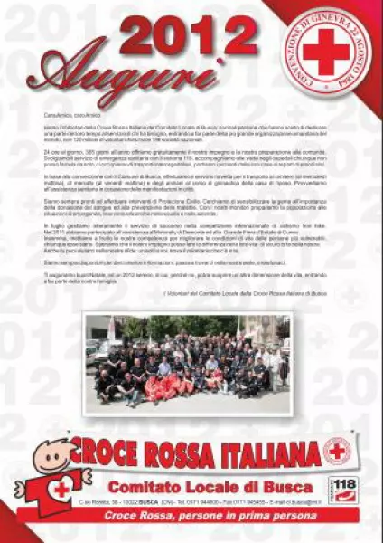 Il calendario 2011 del Comitato locale di Busca della Croce Rossa