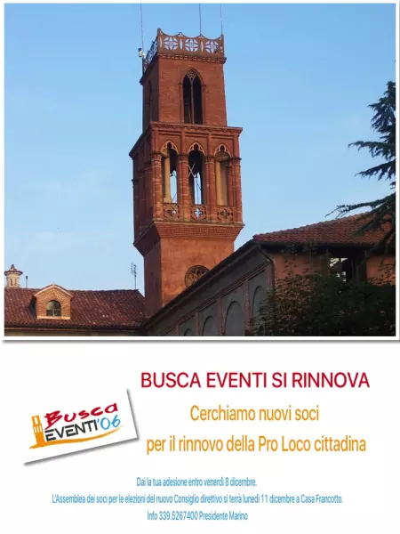 La locandina di annuncio di Busca Eventi