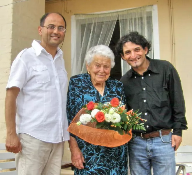 Domenica Gianti con Luca Gosso e Ivo Vigna