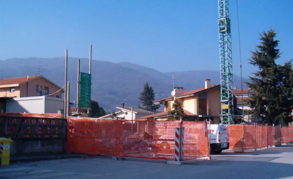 Il cantiere in via Pes di Villamarina