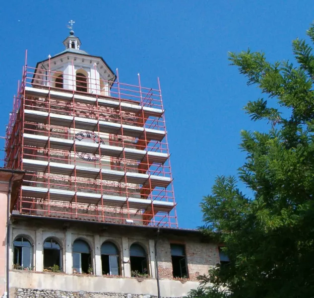 La cella campanaria con i suoi colori originali