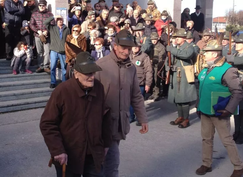 Il buschese Giovanni Fornero, classe 1920, è stato uno dei quattro reduci presenti ieri alla commemorazione