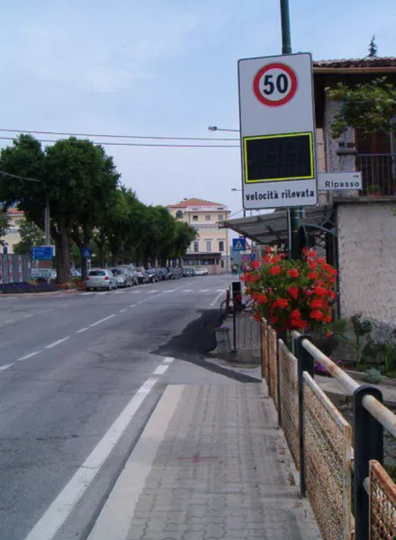 Il rilevatore di velocitÃ  in via Dronero, incrocio via Cavour