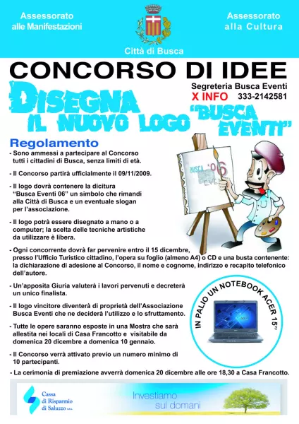 BUSCA EVENTI. Locandina Disegna nuovo Logo